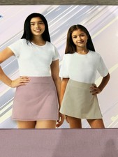 32 Degrees Cool Girls 2-Pack Everyday Skort M Beige -Pink NWT