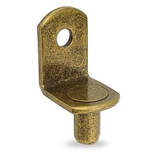 40 Pcs 1/4 Inch L-Shaped Shelf Support Pins Bronze Tone Cabinet Bracket Pegs