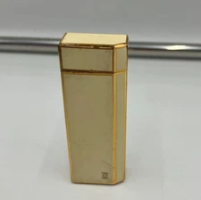 Cartier Pentagon White Gas Lighter Butane – Spark Tested – Vintage Condition