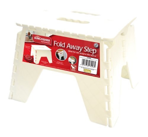 Kingfisher FSTOOL Fold Away Compact Step Stool - White - Picture 1 of 1