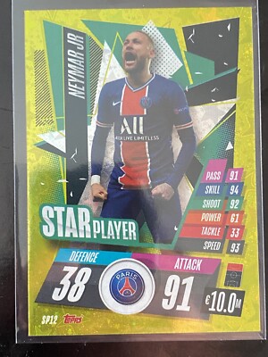 Neymar Star Player Topps Match Attax PSG 2020-21 Champions League