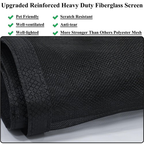 Magnetic Screen Door Heavy Duty Mesh Full Strip Magnets Retractable - Picture 5 of 7