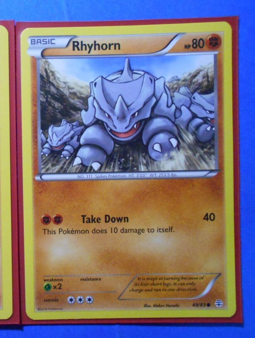 Rhyhorn 49/83 Pokemon card XY Generations common NM