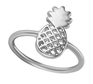 Authentic Lovely Fruit Pineapple Ring In 14k Gold Plated Sterling Silver