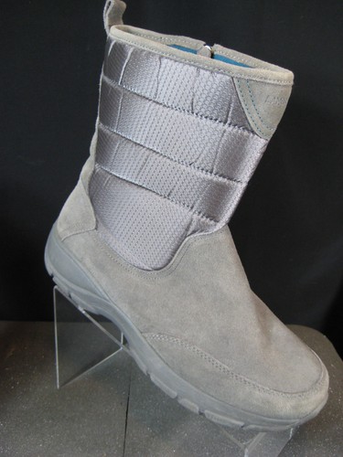 Lands End Winter Boots Womens Sz 11 D Gray Suede All Weather Quilted Zip 473584 - Picture 3 of 17