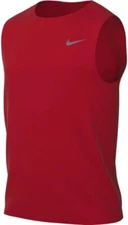 Nike Legend Poly Sleeveless Top, Mens, Size S,  University Red/Cool Grey