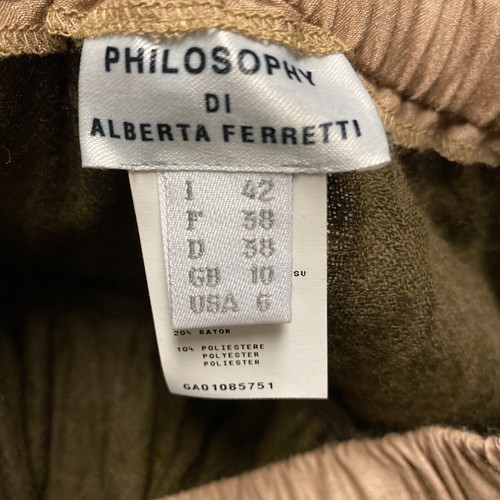 Philosophy di Alberta Ferretti Damenrock mit Öse A-Linie braun Größe 6 neu ohne Etikett - Bild 2 von 12