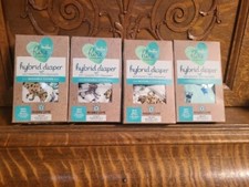 NEW Lot of 4 Pampers Pure Hybrid Reusable Cloth Diaper Cover Size Fits Most
