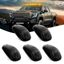 Nilight Cab Roof Marker Light 5 PCS 16 LED Smoked Lens Amber Top Clearance Light