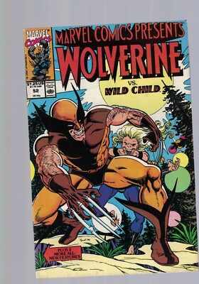 Marvel Comics Presents Wolverine Vs. Wild Child Vol. 1  No. 52 1990 $1.25 USA