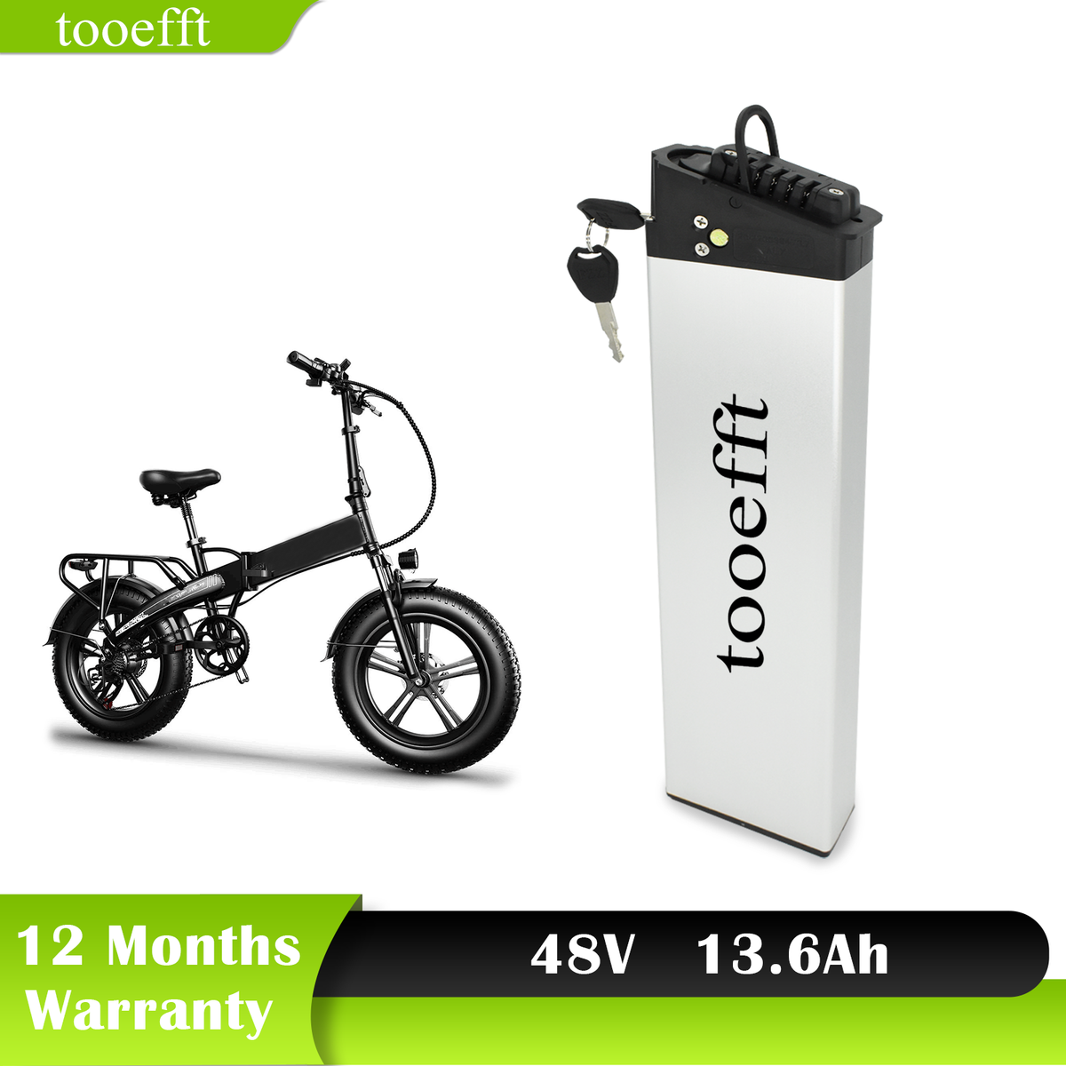 tooefft Folding Bike Battery 48V for Fiido M21 FIIDO M1 Pro