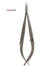 Micro Scissors Curved Superfine Blades Sharp Points Size 3.25inch Thumb Spring