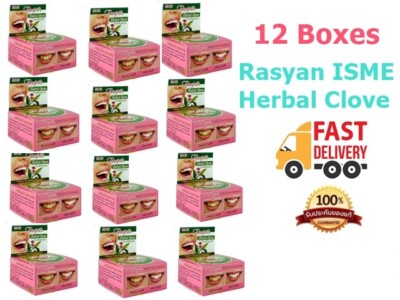 12X Rasyan ISME Nature Herbal Clove Toothpast Anti Bacteria Bad Breath 25g.