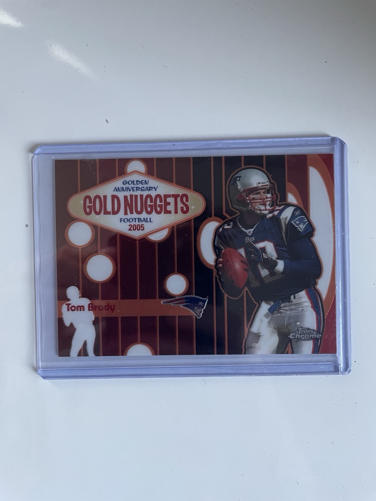 Tom Brady 2005 Topps Chrome Golden Anniversary Gold Nuggets #GN4 Patriots