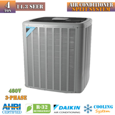 Daikin R32 4 Ton Split Air Conditioner 14.3 SEER 460V Single Stage 3 Ph 29''W