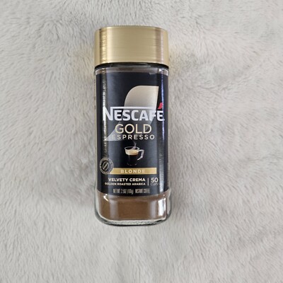 Gold Espresso Blonde,Instant Coffee, 3.5 Oz BLONDE VELVETY CREMA 50 CUPS 