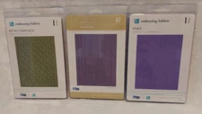 NEW LifeStyles Crafts QUICKUTZ Embossing Folder Vines Retro Diamonds Lines Dots