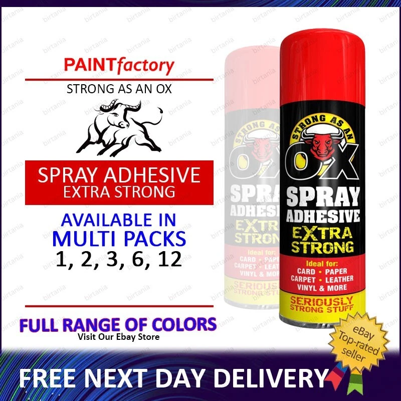 RAPIDE, PAINT FACTORY SAAO Adhesive Spray Glue Heavy Duty Mount Tape DIY Crafting Upholstery 500ml