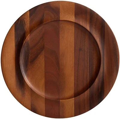 Nambe Skye Collection Acacia Wood Charger Plate, 13 inches Eco-Friendly