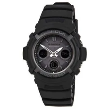 Casio AWGM100B-1A Men's G-Shock Black Resin Tough Solar Atomic Ana-Digital Watch