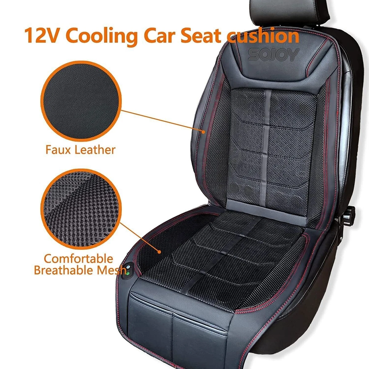 12V Summer Car Cooling Seat Cushion With Fans Ventilation