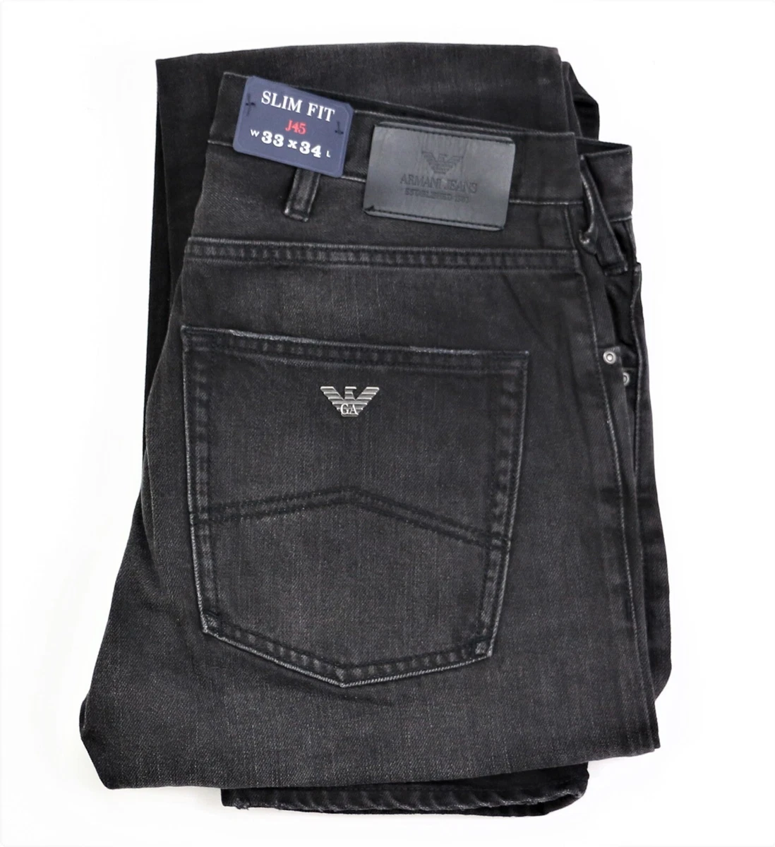 ARMANI JEANS J45 Slim-fit Size W32 L34 6X6J45-1200 AJ | eBay