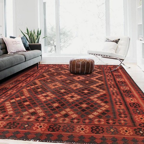 Tribal Ghalmori Maimana Kilim Vintage Area Wool Antique Kelim 5'10x7'7 ft Y15801 - Picture 8 of 8