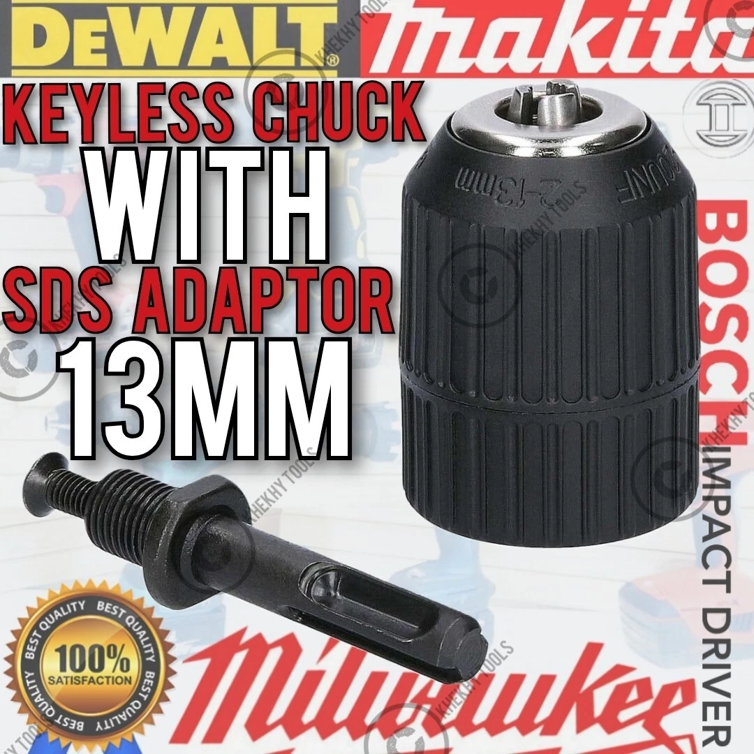 SDS ADAPTER KEYLESS CHUCK FIT MILWAUKEE MAKITA DEWALT HILTI RYOBI