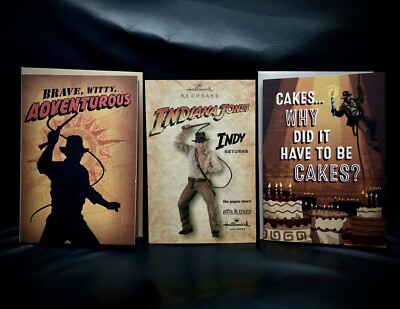 Indiana Jones  GREETING CARD Hallmark Gifts & More The Paper Store BIRTHDAY SET