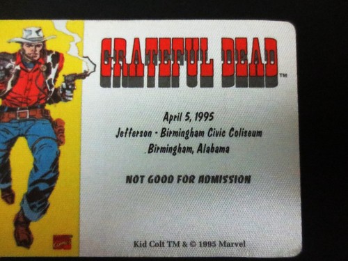 Grateful Dead Backstage Pass Birmingham Alabama 4/5/95 4/5/1995 Kid Colt Marvel - Picture 12 of 16