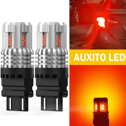 AUXITO LED 3157 Super Bright Red Tail Brake Stop Light Parking 3156 Bulbs 3457 - Picture 1 of 10