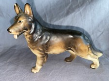    Vintage Porcelain German Shepherd Figurine w/ original  Japan  sticker