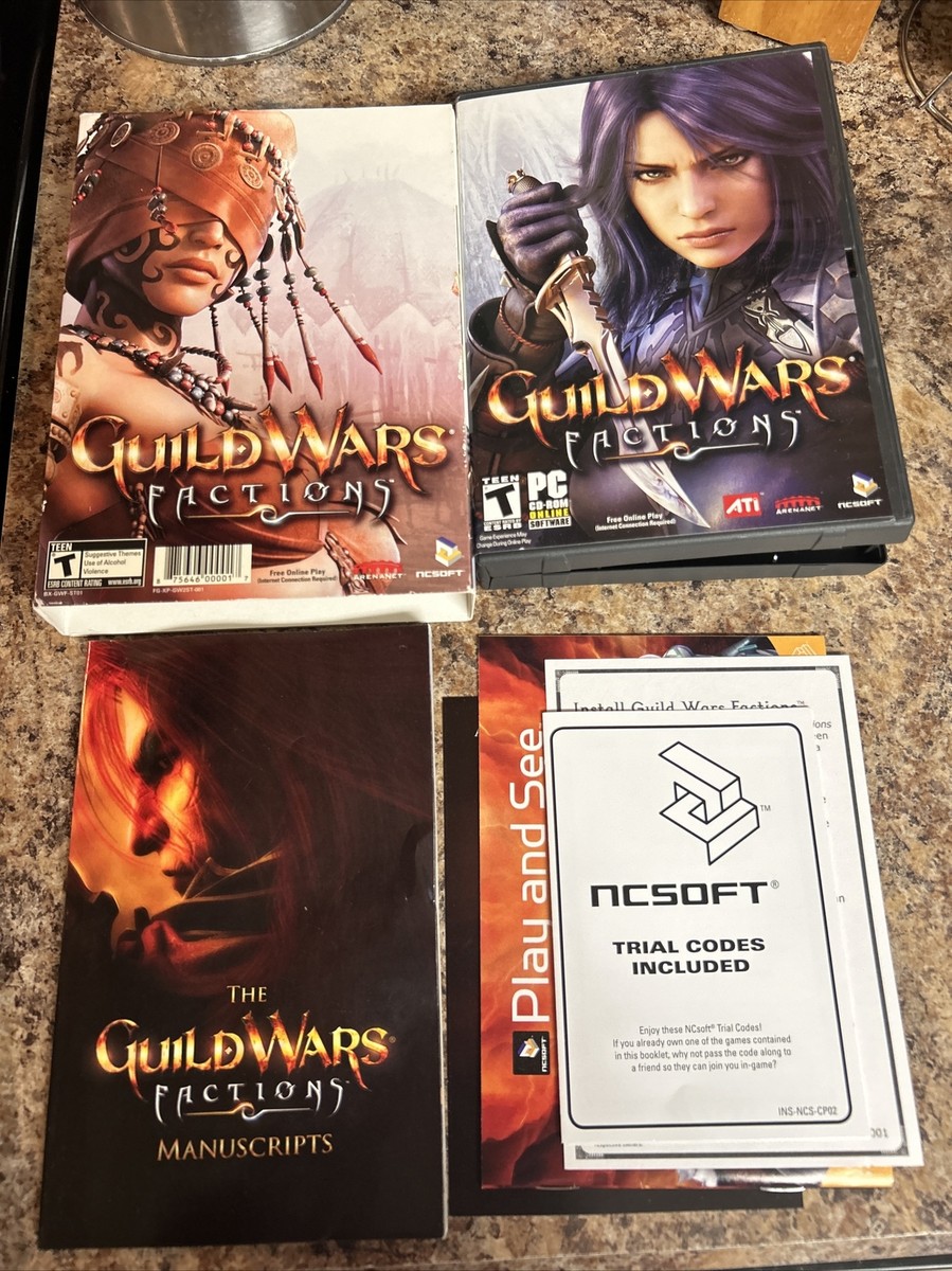 Lot of 3 Guild Wars PC Games Guild Wars, Guild Wars Factions