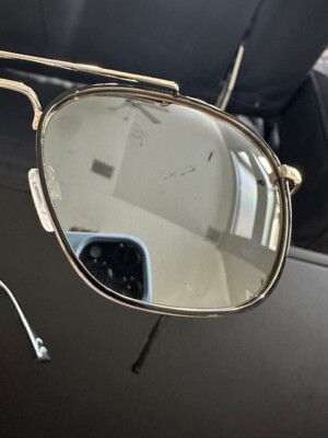 Prive Revaux The Floridian Polarized Sunglasses Black Silver Gold Mirrir  SCUFFS