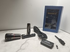 Sony Wirelss Microphone WM-399 Black Chrome Powers On UN Tested  needs Repair 