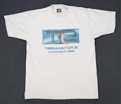 Rare Vintage Terminator 2 Judgement Day 1991 Film T Shirt 90s 