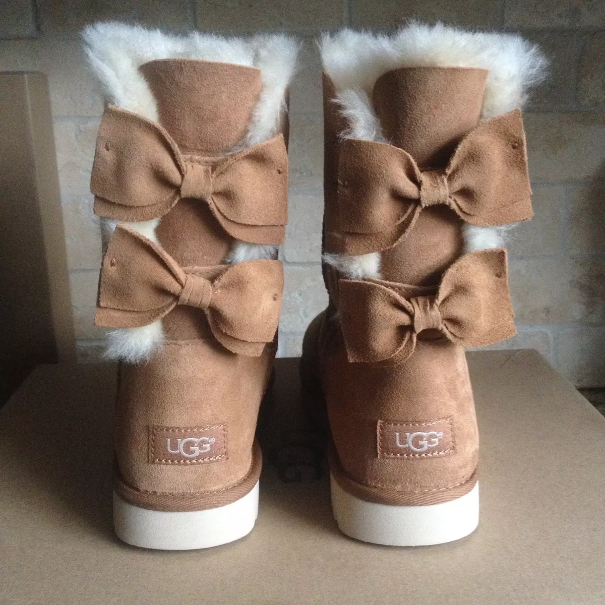 UGG, Shoes, Ugg Lv Louis Vuitton Tan Cream Suede Fur Rainbow Boots