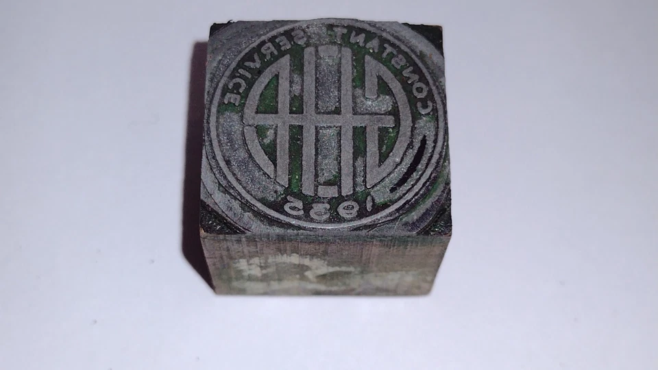 GHP initials maybe Constant Service Printing Letterpress Block - Image 2 of 4