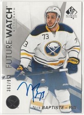 2016-17 SP Authentic Future Watch Auto Rookie #167 Nick Baptiste 363/999 Buffalo