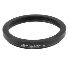 Camera 49mm Lens to 43mm Accessory Step Down Adapter Ring 49mm-43mm