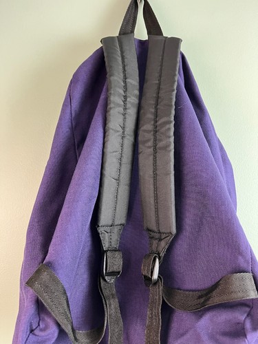 Vintage Eastpak Purple Backpack Made In USA Purple 90s Aztec Simple Pack Hiking - Picture 9 of 9