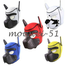 Puppy Play Dog Hood Mask Strap Slave Pup Role Fetish Aninal Mask