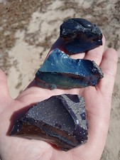 Lot of Beautiful Blue Rough Sieber Agate. Pretty swirling colors! 1/2 Pound! Z2