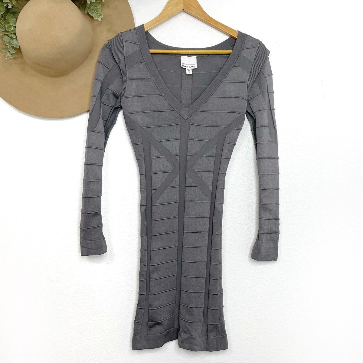 andmary Bebe mini dress　グレー Women's Mini Dresses | Bebe | bebe