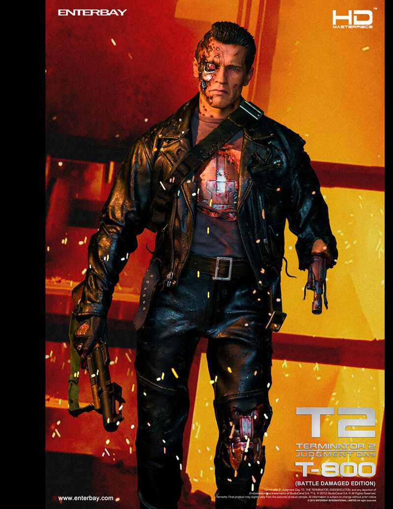 Enterbay Terminator 2 T-800 Real Masterpiece 1/4 Figures Battle