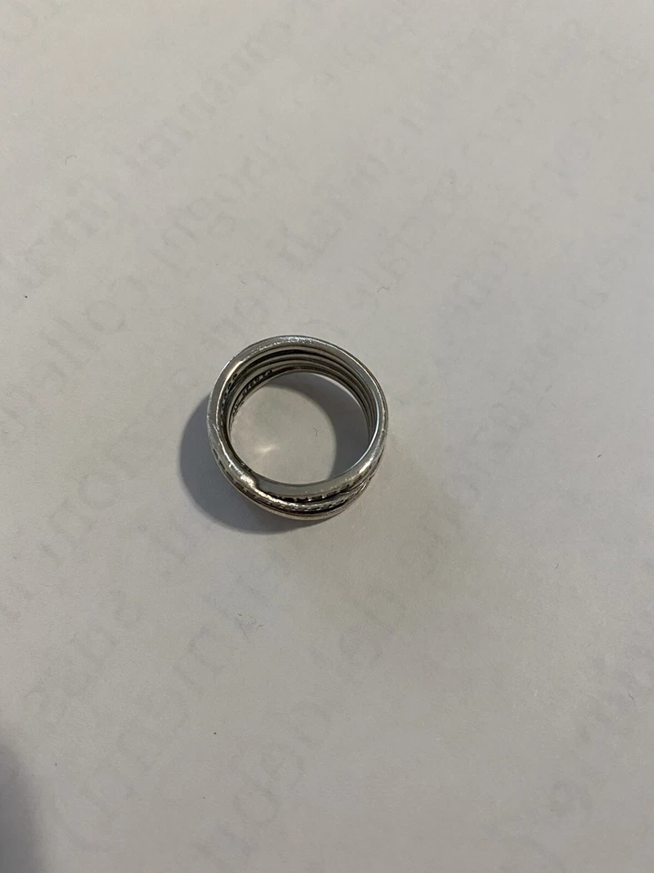 Anello Pandora Originale Fascia Intrecciata,n.52,diametro 16,5 mm.Argento 925 - Immagine 4 di 4