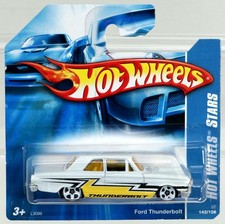 Hot Wheels Stars Ford Thunderbolt 2007 Short Card Series - L3096 NRFP White 1:64