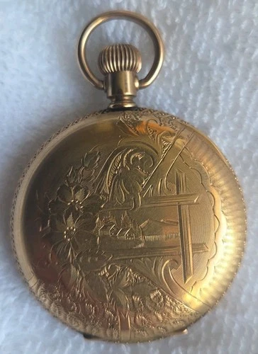 Elgin Hunting Pocket Watch 1893 Grade 95, 6s 7j Model 1 Gold Filled Runs #9068