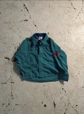 90s Size 4 Toddlers Dept Of Traffic Button Up With Patch Dark Green
