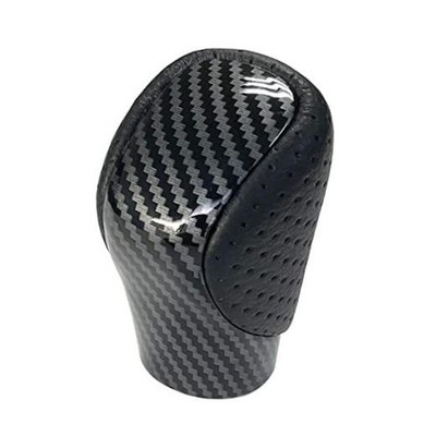 Pursuestar Black Leather Carbon Fiber Punched Black Leather with Carbon Fiber